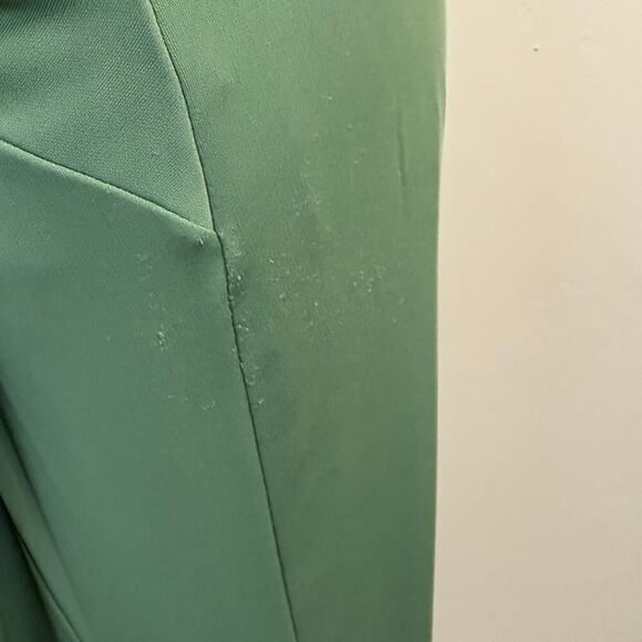 Cinq a Sept Rori Sleeveless Side-Tie Turtleneck Midi Dress Olive Green Size 10 - Picture 9 of 9